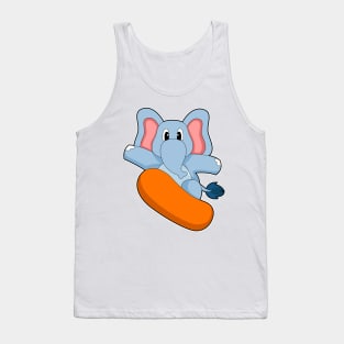 Elephant Snowboard Winter sports Tank Top